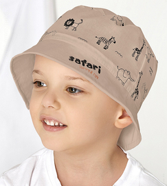 Kapelusz dla chłopca na lato, Ziweto, kakaowy, 48-50 cm