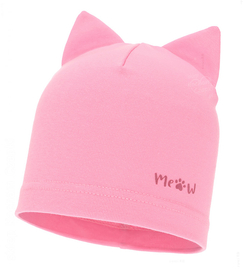 Czapka dla dziewczynki,  wiosenna, Pajela, różowa, 40-42 cm