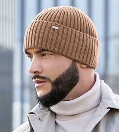 Czapka wełniana męska, Barras, karmelowa, 58-60 cm