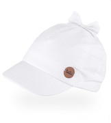 Czapka z daszkiem dla dziewczynki, UV, biała, Lineta, 44-47 cm