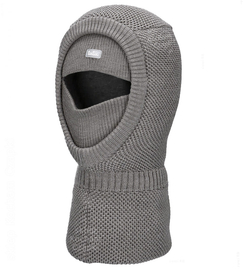 Kominiarka zimowa z wełny merino 100% dla chłopca,  Kajetan, szary, 52-56 cm