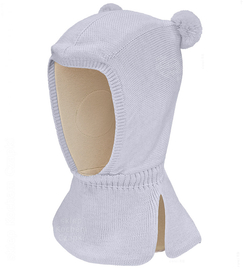 Kominiarka dla dziecka, wełna merino, popielta, Sanisa, 48-51 cm