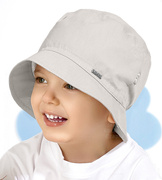 Kapelusz dla chłopca na lato, szaro-beżowy jasny, Mestre, rozm. 53-55 cm