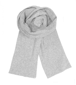 Wełniany szalik damski (80%), zimowy, SZ025, szary jasny