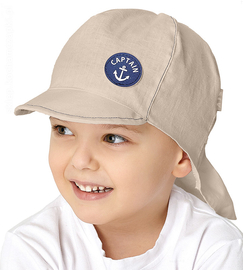 Czapka z daszkiem typu safari, Kyaftin, beżowa , 50-52 cm