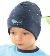 Czapka wiosenna/jesienna dla chłopca, z wywinięciem, Growing, 44-46 cm