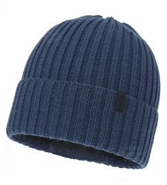 Czapka zimowa męska, z wełną merino i polarem , Ryttol, niebieska, 56-58 cm