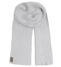 Szal damski zimowy, szary jasny, Gonnesa