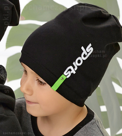 Czapka wiosenna/jesienna dla chłopca, Sports Boys, r. 48-50 cm, czarna