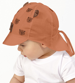 Czapka na lato dla chłopca, karmelowa, Renny, 47-49 cm
