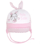 Czapka na lato dla dziewczynki, otwór na kucyk, Cute Baby, rozm. 43-46 cm
