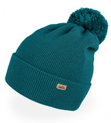 Czapka merino, z pomponem, Mjaia, szmaragdowa, 48-54 cm