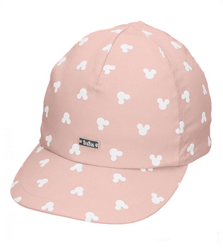 Czapka z daszkiem dla dziewczynki, UV 30+, Fonsia, pudrowy róż, 50-53 cm