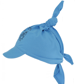 Chustka z daszkiem bawełniana na lato dla chłopca, Borik, niebieska (18), 46-50 cm
