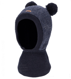 Kominiarka wełniana na zimę dla chłopca, granatowy, 44-46 cm