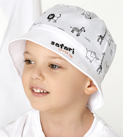 Kapelusz dla chłopca na lato, Ziweto, biały, 48-50 cm