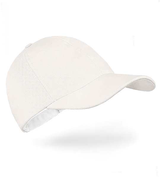 Czapka z daszkiem, damska, bawełniana, ecru naturalny, 54-56 cm