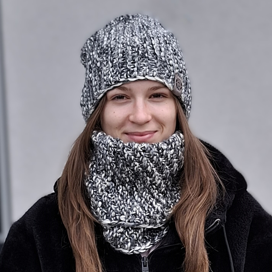 Komplet zimowa czapka i komin damski, Christine,  rozm. 56-59 cm