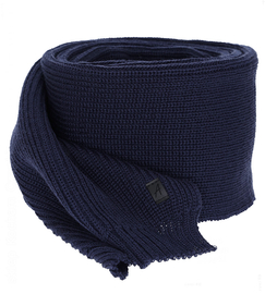 Szalik zimowy męski z wełną merino, Galaor,  granatowy (06)