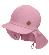 Czapka safari dla dziewczynki, wiązana, filtr UV+50, Maralu, wrzosowy róż, 48-50 cm