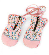 Ortalionowe rękawiczki dla dziewczynki, ciepłe zimowe, rozm. 2-4 lat