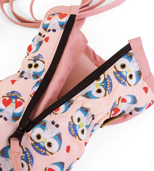 Ortalionowe rękawiczki dla dziewczynki, ciepłe zimowe, rozm. 2-4 lat