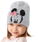 Czapka dla dziewczynki, wiosenna-jesienna, szara jasna, Rimia, 48-50