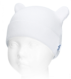 Czapka wiosenna dla chłopca, biała, Dessire, rozm. 35-39 cm