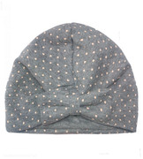 Czapka dla dziewczynki wiosenna / jesienna, z kokardką, turban, Simone, 44-46 cm