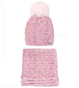 Czapka zimowa i komin dla dziewczynki, komplet Palash, rozm. 55-57 cm