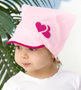 Chustka z daszkiem dla dziewczynki, różowa, Darling, 52-54 cm