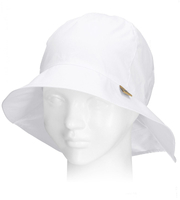 Kapelusz dla dziewczynki z filtrem UV, biały, Tomisia, 46-48 cm