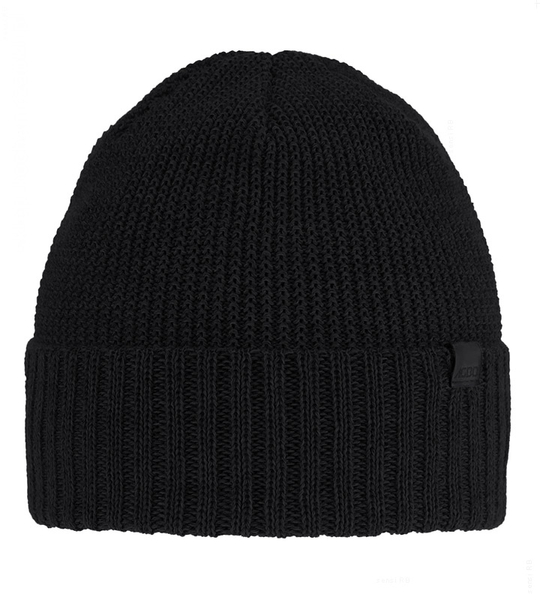 Czapka zimowa męska, z wełną merino, Weser, czarna, 56-59 cm