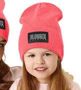 Czapka wiosenna/jesienna, dla dziewczynki, koralowy, BlogFash, 52-54 cm