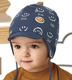 Czapka dla chłopca wiosenna-jesienna, granatowa, Philip, 44-46 cm