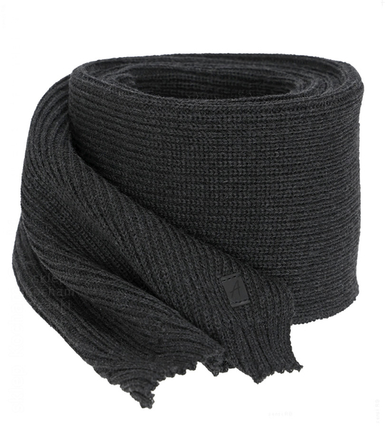 Szalik zimowy męski z wełną merino 50%, Galaor, szary ciemny