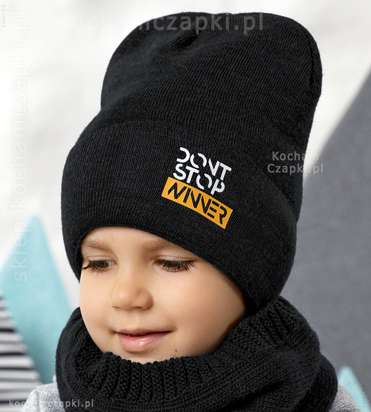 Chłopięca czapka zimowa, BEANIE  Mateus, rozm. 52-55 cm