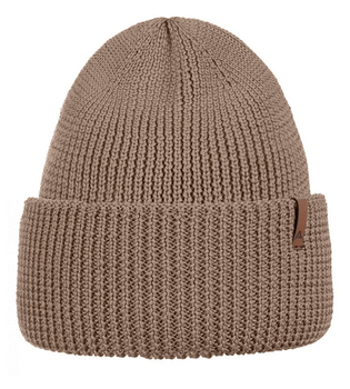 Czapka zimowa męska, 100% wełna merino, Harold, kakaowy, 56-58 cm