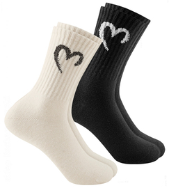 Skarpetki damskie, wełna MERINO, 2 -pak, czarne + kremowe, 36-41 cm