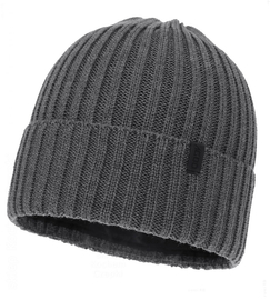 Czapka zimowa męska, z wełną merino i polarem, Ryttol, szary (07), 56-58 cm