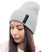 Czapka młodzieżowa, na jesień/zimę, Tonica, szara, 54-56 cm