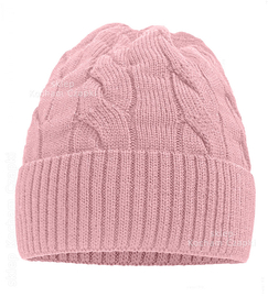 Czapka zimowa damska, wełna merino, Braida, różowa, 56-60 cm