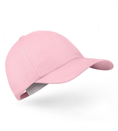 Czapka damska z daszkiem z lnu,  S21-05L, róż jasny (80% len) , 54-56 cm