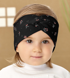 Opaska dla dziewczynki, na głowę, czarny, Lamani, 52-54 cm
