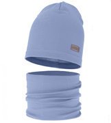 Czapka i komin dla chłopca, komplet wiosenny jesienny, Zrifer, niebieski (11), 48-50 cm