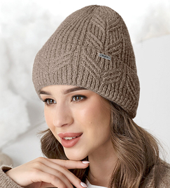 Czapka damska, zimowa, Chiesa, c. beżowa, 55-57 cm