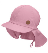 Czapka safari dla dziewczynki, wiązana, filtr UV+50, Maralu, wrzosowy róż, 48-50 cm