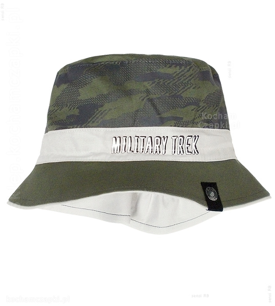 Kapelusz dla chłopca na lato, Military Trek, khaki. 51-53 cm