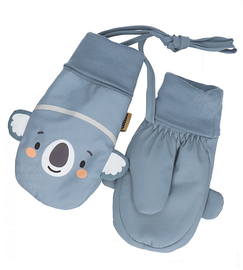 Rękawiczki zimowe dla dziecka, ciepłe, ze sznurkiem, niebieskie, rozm. 1-2 lat