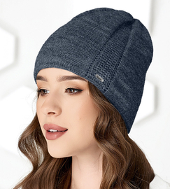 Granatowa czapka damska, Goslava, rozm. 55-57 cm